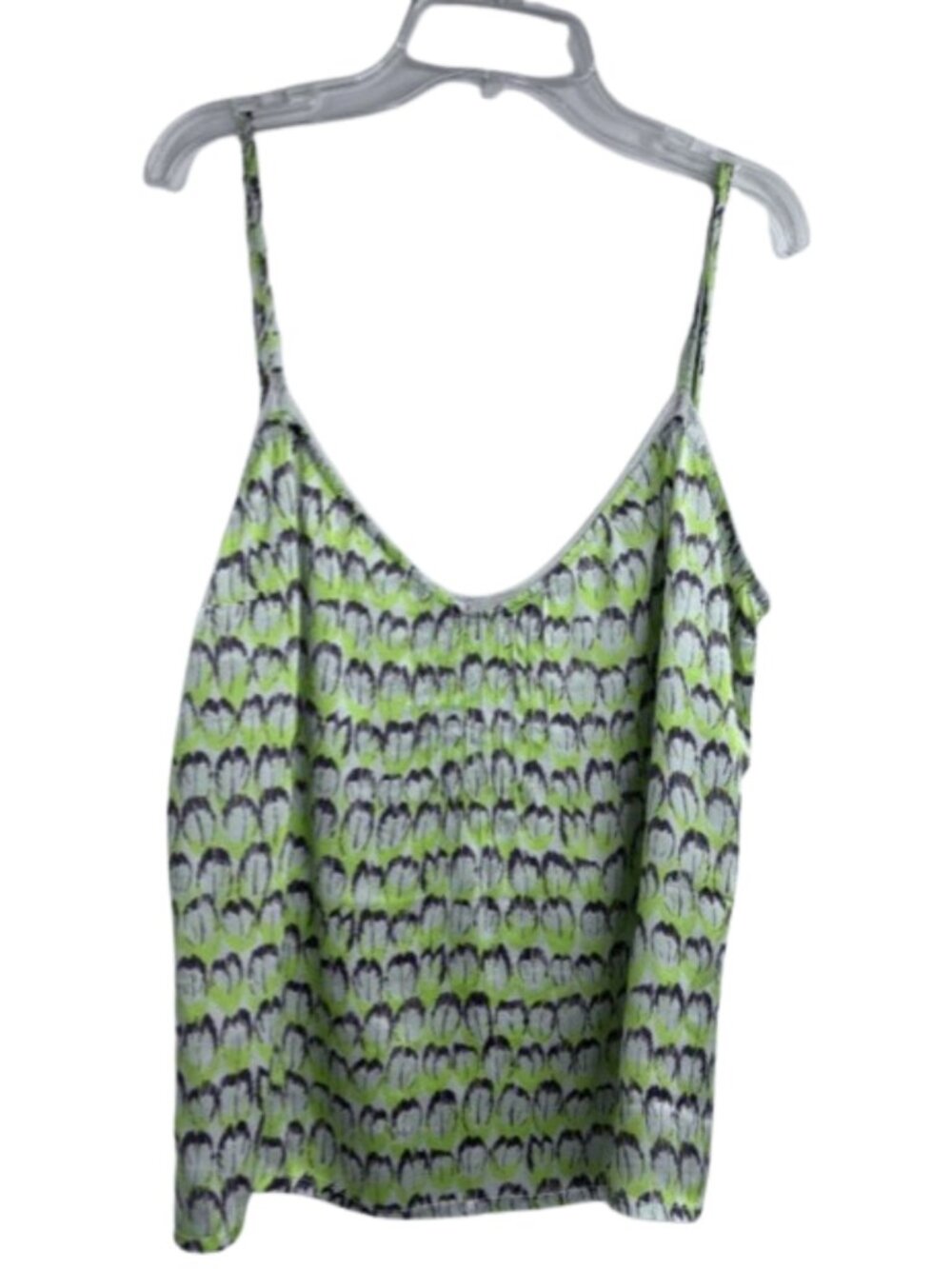 Animale Women's 100% Silk Print Camisole Size 42 (10-12 US) Green/Brown/White